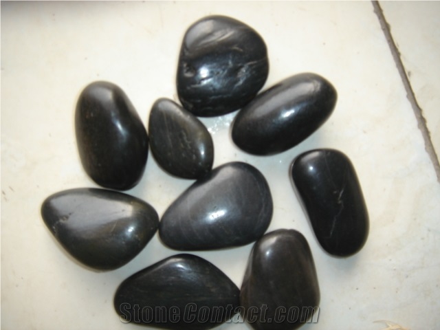 Black River Stone,Pebble Stone,Polished Pebble