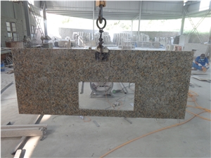 Butterfly Beige Granite Kitchen Countertops/ Kitchen Worktops/Custom Countertops, Brazil Yellow/Gold Granite Countertops