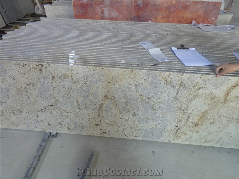 Kashmir White Granite Kitchen Countertops/ Kitchen Worktops/ Custom Countertops, India White Granite Countertops