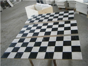 Natural White and Black Marble Laminated Panel Composite Ceramic Back for Floor Tile