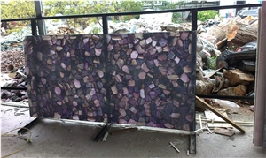 Purple Fluorite Gem Stone/Semiprecious Stone Tiles & Slabs, Beautiful Decorative Semiprecious Stone/Gem Stone