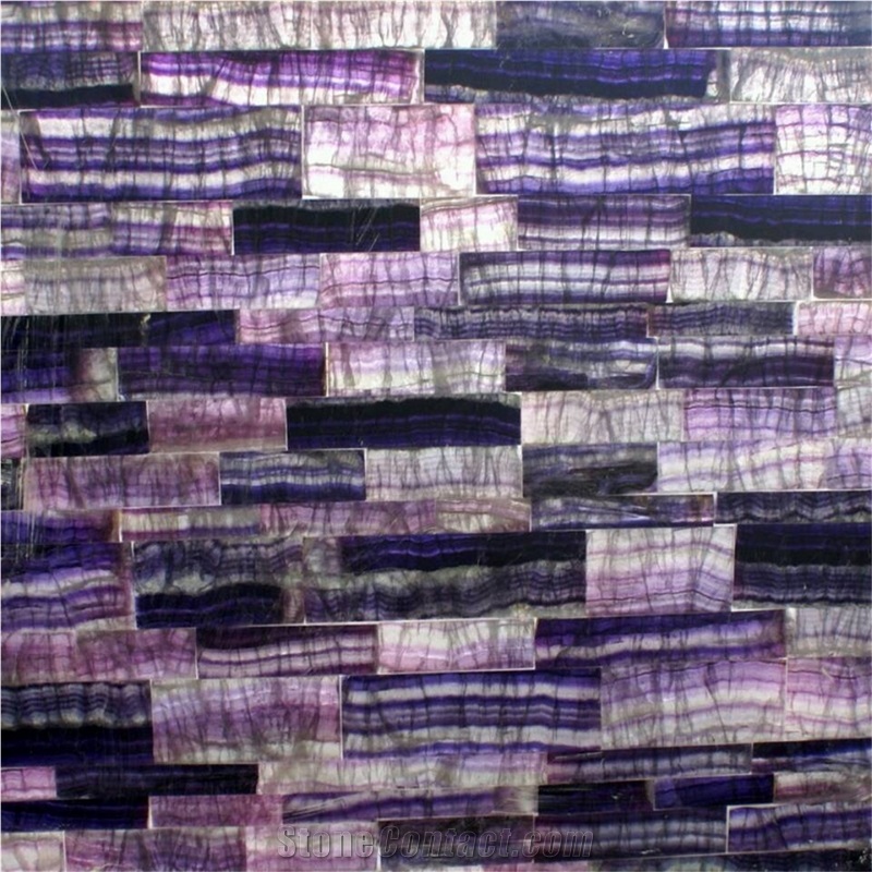 Purple Fluorite Gem Stone/Semiprecious Stone Tiles & Slabs, Beautiful Decorative Semiprecious Stone/Gem Stone