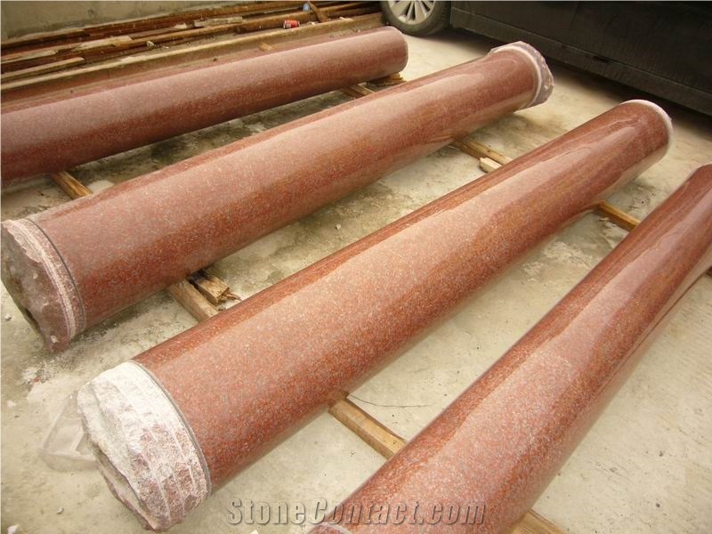 Red Marble Columns