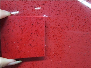 Red Quartz Slabs, Artificial Stone/Silestone/Engineered Stone Slabs