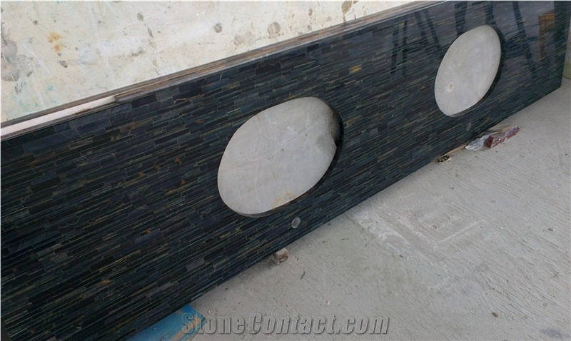 Tiger Eye Gem Stone/Semiprecious Stone Kitchen Countertops/ Kitchen Worktops/Custom Countertops, Beautiful Gem Stone/Semiprecious Stone Countertops