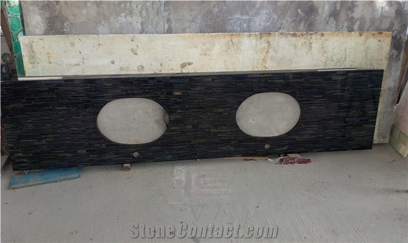 Tiger Eye Gem Stone/Semiprecious Stone Kitchen Countertops/ Kitchen Worktops/Custom Countertops, Beautiful Gem Stone/Semiprecious Stone Countertops