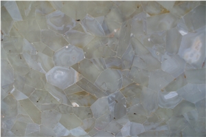 White Agate Semiprecious Stone Tiles & Slabs/Gem Stone Tiles & Slabs, Beautiful Decorative Semiprecious Stone/Gem Stone