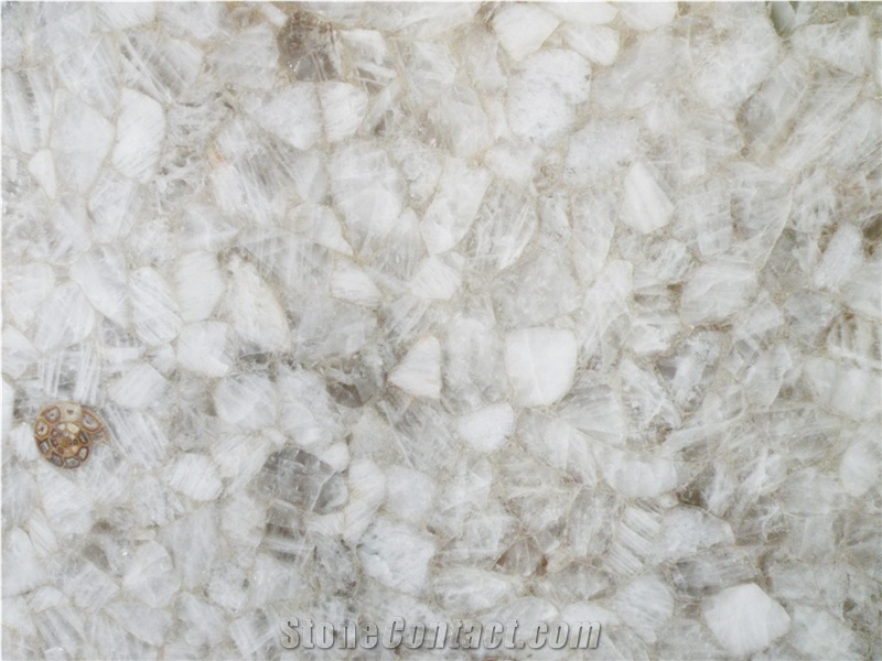 White Semiprecious Stone Tiles & Slabs, Beautiful Decorative Semiprecious Stone/Gem Stone