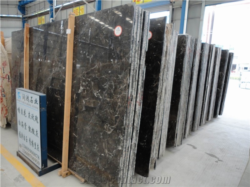 Xiamen China Chinese China Brown Marble Slab Tile Paver Cover Flooring Polished Honed Flamed Split Cross & Vein Cut Patterns
