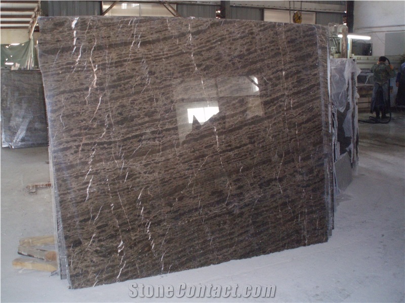 Xiamen China Chinese Coffee Straight Marble Slab Tile for Paver Cover Flooring Polished Patterns