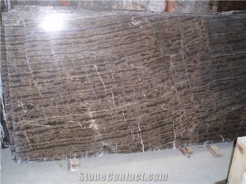Xiamen China Chinese Coffee Straight Marble Slab Tile for Paver Cover Flooring Polished Patterns