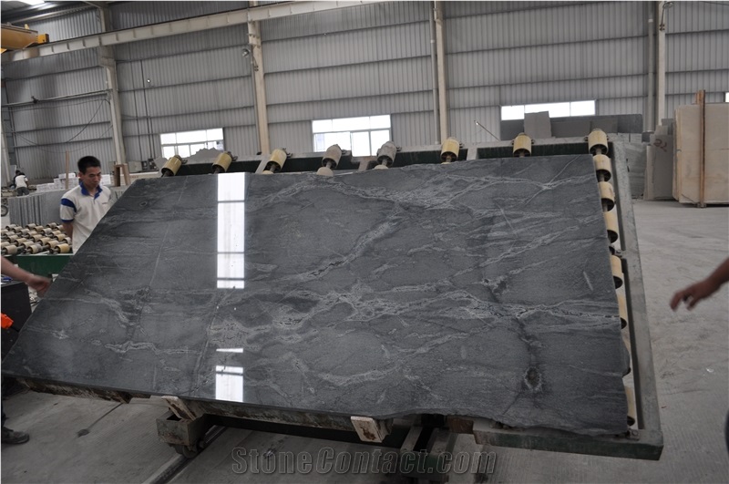 Xiamen China Chinese Galaxy Blue Granite Slab Tile Paver Cover Flooring Polished Honed Flamed Split Cross & Vein Cut Patterns