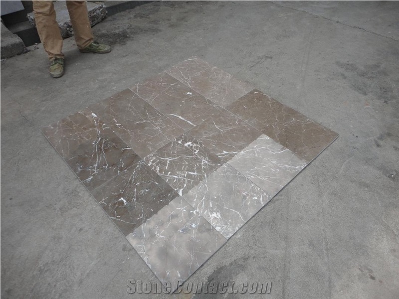 Xiamen China Chinese New Lucciano Marron Marble Slab Tile Cover Flooring Polished Honed Flamed Split Cross&Vein Cut Patterns