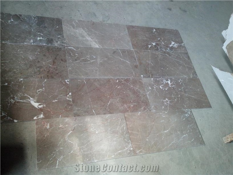 Xiamen China Chinese New Lucciano Marron Marble Slab Tile Cover Flooring Polished Honed Flamed Split Cross&Vein Cut Patterns