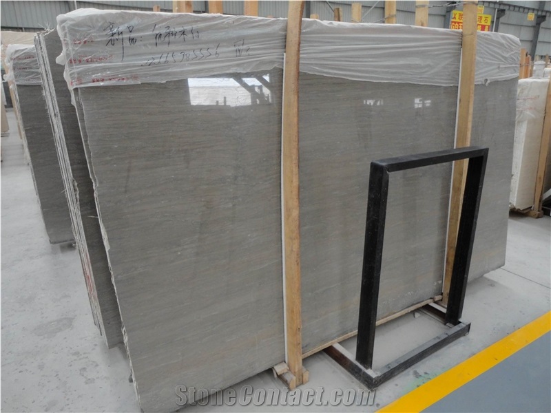 Xiamen China Wooden Grace Marble Slabs & Tiles, Marble Floor Covering Tiles, Grey Marble Wall Covering