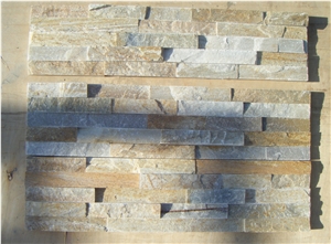 Yellow Slate Cultured Stone, Wall Cladding, Exposed Wall Stone