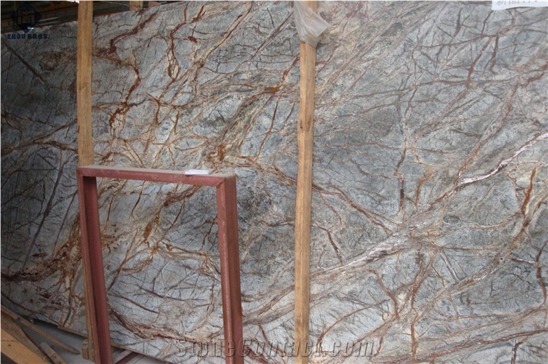 Rain Forest Grey Marble Tiles & Slabs, Marble Floor Covering Tiles