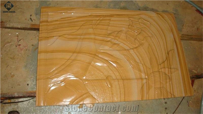 Yellow Sandstone Tiles & Slabs, China Yellow Sandstone