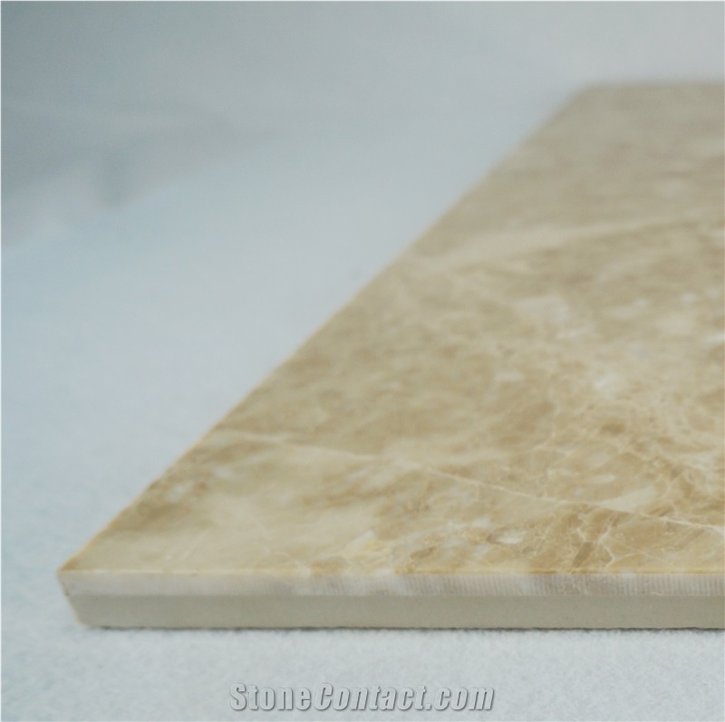 Cappuccino Porcelain Backing Laminated Marble Flooring