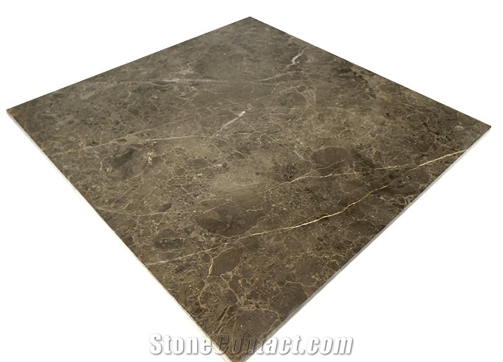 Ceramic Back Dark Grey Marble Flooring Laminated Marble Tile