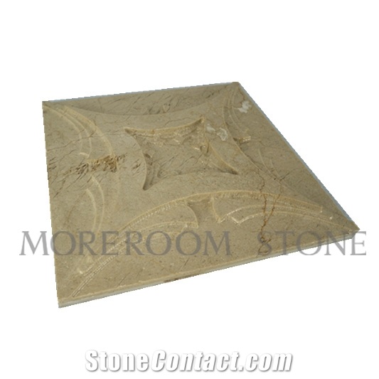 Chinese Beige Marble Cnc Wall Panels 3d Wall Panels Building Wtones Walling Tiles Wall Stone Faux Marble Wall Panels Ceramic Backed 3d Wall
