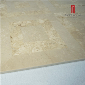 Chinese Marble Price Laminate Panels Laminated Marble Natural Stone Beige Marble Tile Magic Cube Design Marble Flooring Tiles Inlay Marble Waterjet Medallion Backed Porcelain Tiles