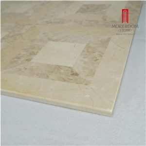 Chinese Marble Price Laminate Panels Laminated Marble Natural Stone Beige Marble Tile Magic Cube Design Marble Flooring Tiles Inlay Marble Waterjet Medallion Backed Porcelain Tiles