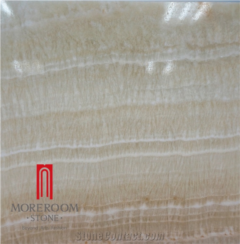Foshan Stone Manufacture Peru Onyx White Orange Translucent Onyx Panel with Pvc Backing