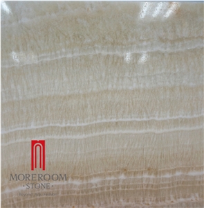 Foshan Stone Manufacture Peru Onyx White Orange Translucent Onyx Panel with Pvc Backing