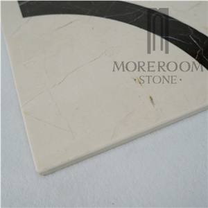 Italy White Marble Composited Marble Waterjet Medallions Floor Medallions Home Decoration