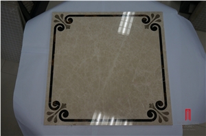Marble Floor Medallions Tiles, Laminated Panel Composite Marble Ceramic Backed Medallion, Laminated Stone Composite Slab Marble Tile