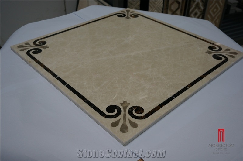 Marble Floor Medallions Tiles, Laminated Panel Composite Marble Ceramic Backed Medallion, Laminated Stone Composite Slab Marble Tile