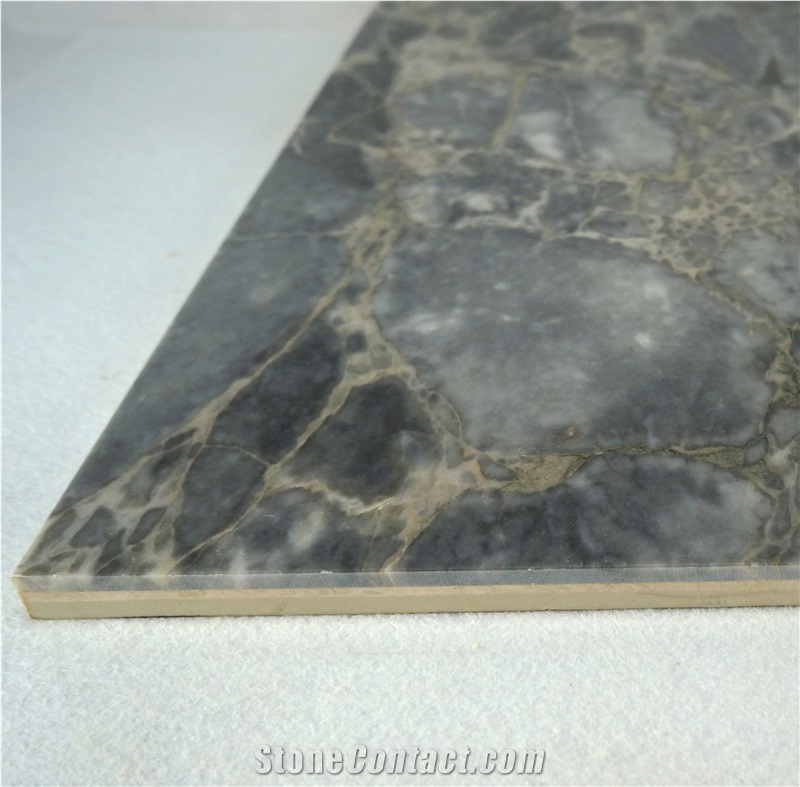 Moreroom Grey Marble Flooring,Laminated Marble Flooring,Composite Marble