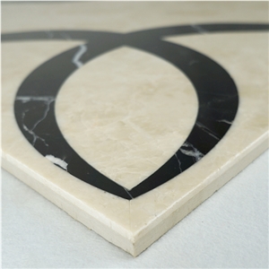 New Design Beige Marble Flooring Medallion Tile