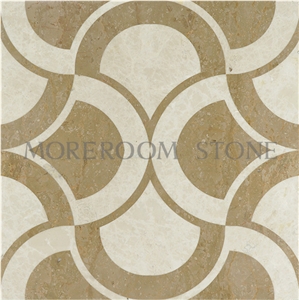 Spain Palma De Mallorca Amarillo Oro Composite Marble Flooring Tile