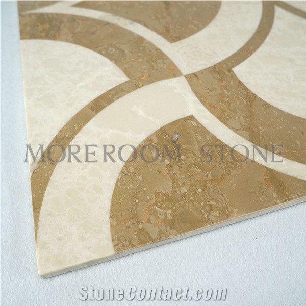 Spain Palma De Mallorca Amarillo Oro Composite Marble Flooring Tile