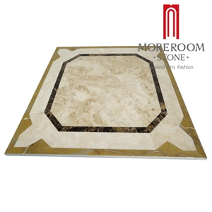 Textura Marmol Beige Marble,Cappuccino Marble Composite Water-Jet Medallion