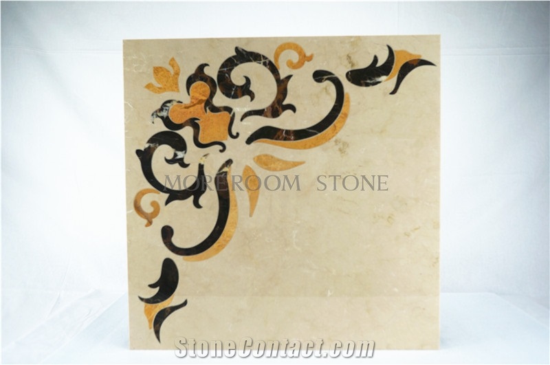 Turkey Latte Beige Marble Composite Marble Floor Tile Thin Laminated Marble Modern Home Decoration Water Jet Marble Designs