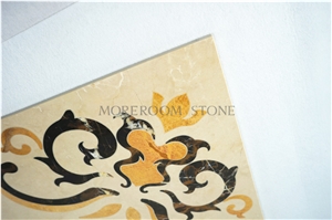 Turkey Latte Beige Marble Composite Marble Floor Tile Thin Laminated Marble Modern Home Decoration Water Jet Marble Designs