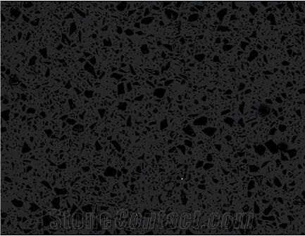 Artificial Quartz Artificial Stone Type, Big Slab Stone Form Black Color with Mirror Quartz Stone