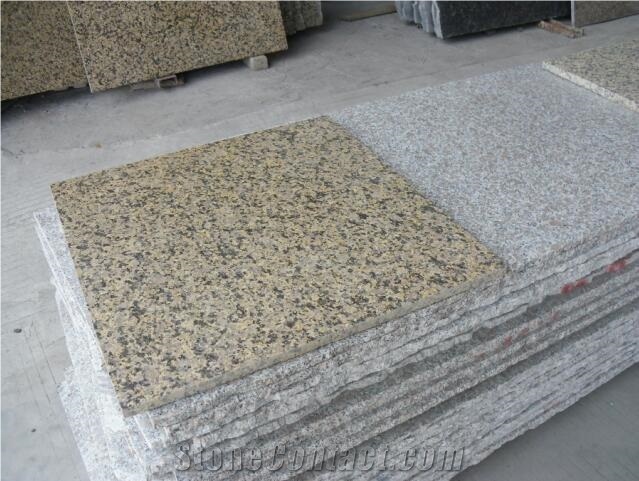 Polished Golden Yellow Color China Origin Granite Tiles Granite Slabs