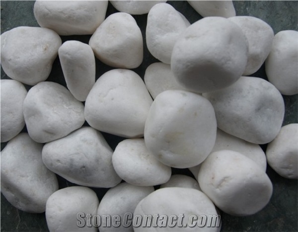 White Marble Pebbles, China Marble Pebbles