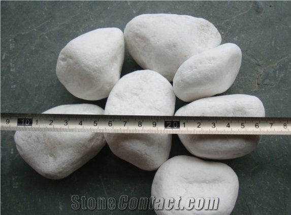 White Marble Pebbles, China Marble Pebbles