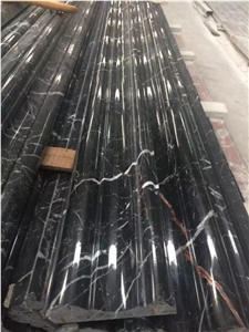 Black Marble Border Lines, Stone Border Designs, Marble White with Black