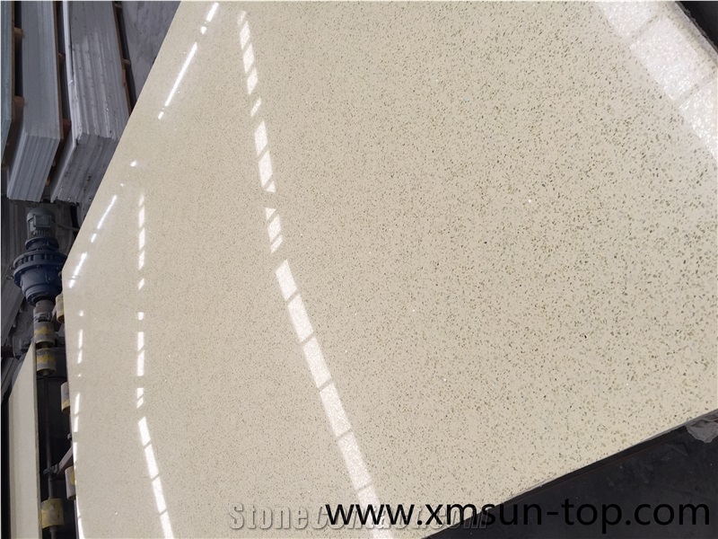Beige Quartz Stone Kitchen Countertop/Engineered Stone Countertop/Artificial Stone Countertop /Solid Surface Top/Quartz Countertop/Silestone