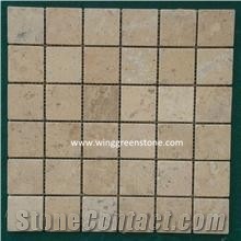 Beige Travertine Mosaic Tile, Honed or Polished Mosaic