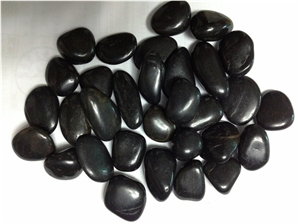 Black Flat Pebbles, Grade A/B/C Polished Pebble Stone for Driveways, Natural Black Riverstone for Garden Walkway, Reliable Quality