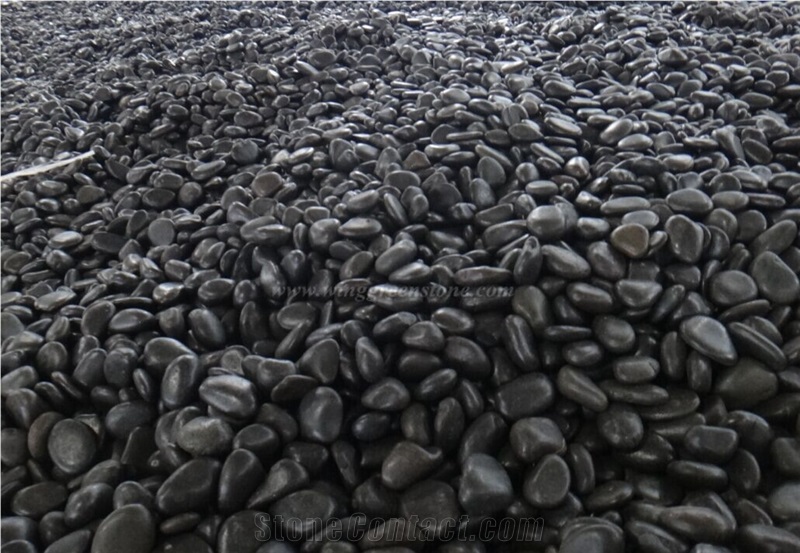 Black Pebbles/Black River Pebbles/ Black Polished & High Polished Pebbles for Pebble Walkway
