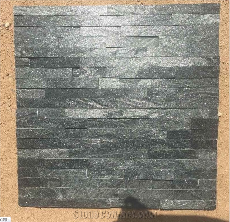 Black Quartzite Cultured Stone/Natural Exterior Stacked Stone/Veneer Stone for Wall Decoration