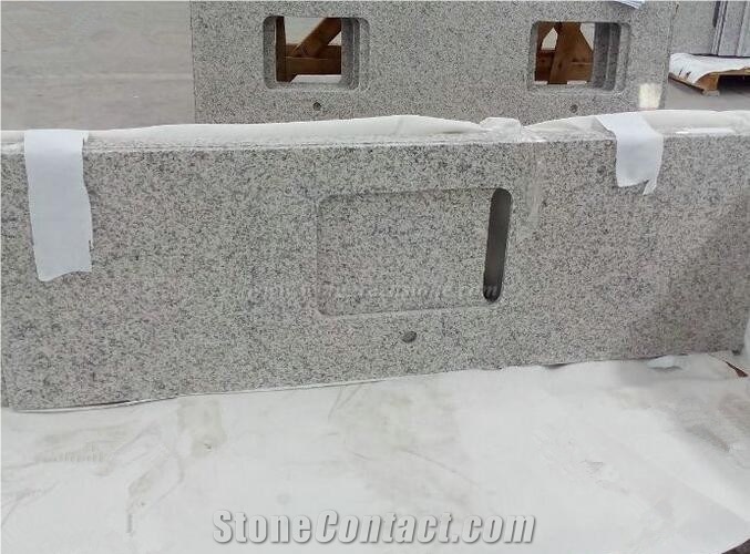 China White Granite Kitchen Countertops, G655/Tongan White Granite Kitchen Countertops, Island Tops, Xiamen Winggreen Manufacturer